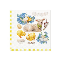 Салфетки за декупаж - Easter lamb frame - 1 ЕЕЗ