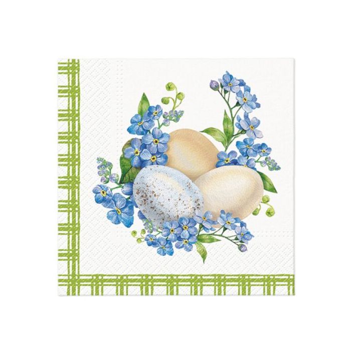 Салфетки за декупаж - Eggs in Forget me nots - 1 ЕЕЗ