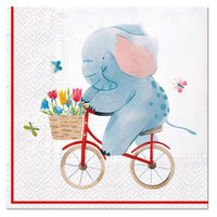 Салфетки за декупаж Elephant on Bike - 1 парче