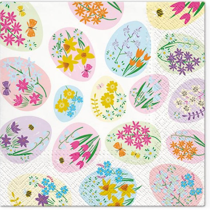 Салфетки за декупаж Flowered Eggs - 1 бр.