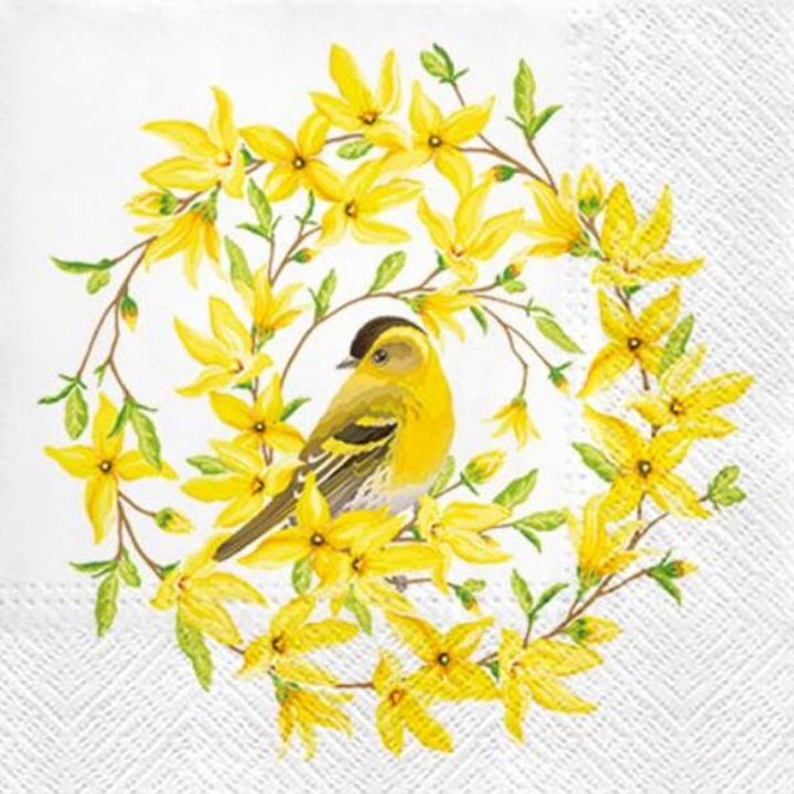 Салфетки за декупаж Forsythia & Bird - 1 парче