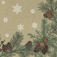 Салфетки за декупаж Graphic Pines and Twigs Frame on Kraft - 1 парче