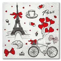 Салфетки за декупаж I love France - 1 парче