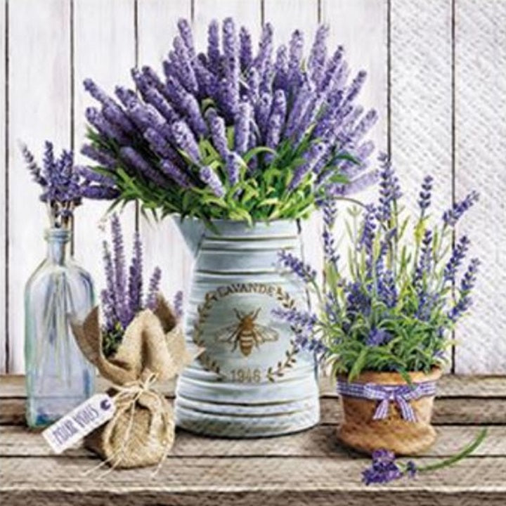 Салфетки за декупаж Lavender in Bucket - 1 парче