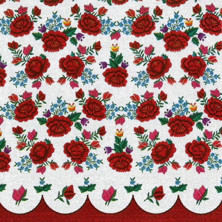 Салфетки за декупаж Poppies Embroidery Pattern - 1 кс