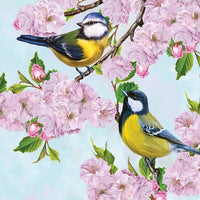 Салфетки за декупаж Tits on Cherry Blossom Twig - 1 парче