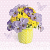 Салфетки за декупаж Violets and Primroses - 1 парче