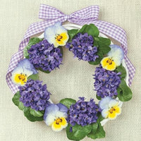 Салфетки за декупаж Violets Wreath - 1 парче