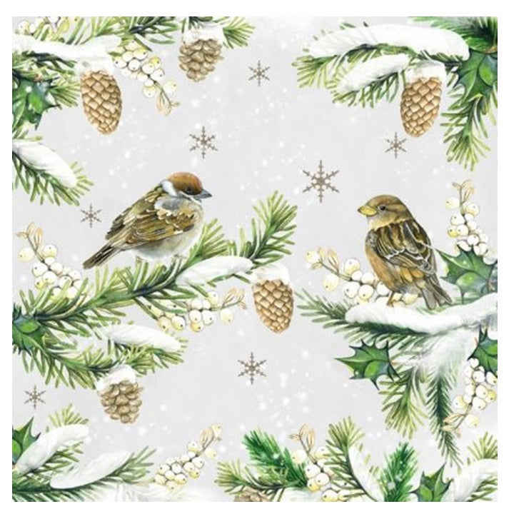 Салвети за ДЕКУПАЖ Sparrows in Snow - 1 бр