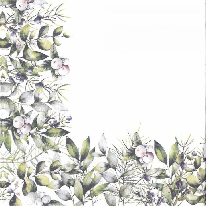 Салвети за ДЕКУПАЖ Winter Greenery - 1 бр