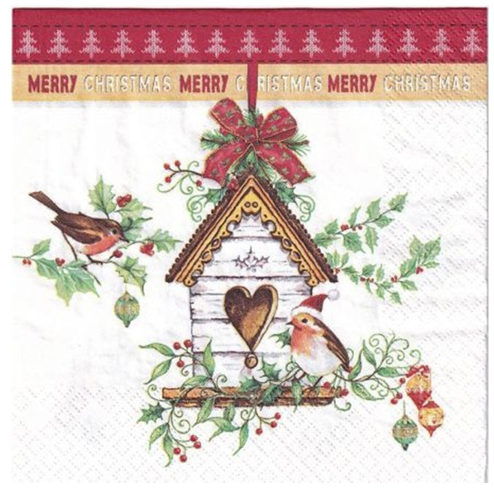 Салвети за ДЕКУПАЖ Xmas Bird House - 1 бр