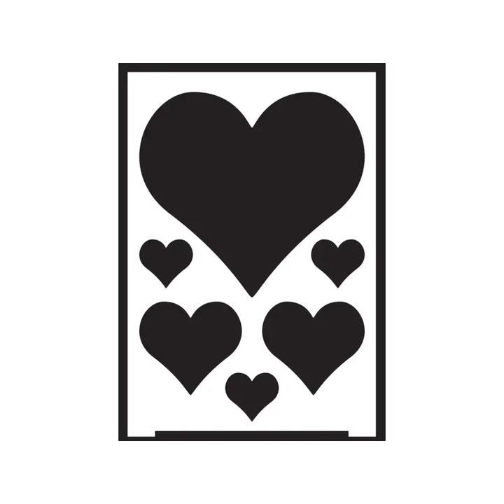 Самолеплив шаблон Heart A5