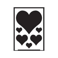 Самолеплив шаблон Heart A5