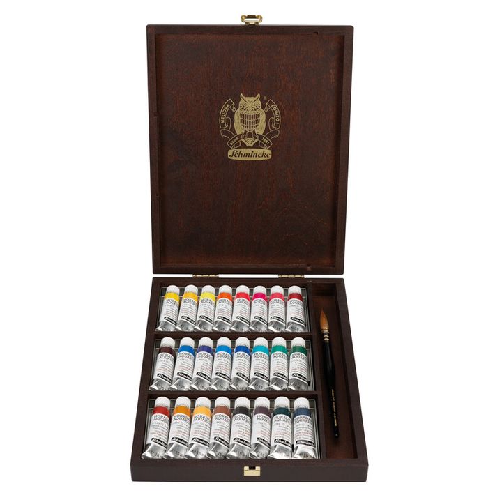 Schmincke HORADAM Акварели во дрвена кутија 24x15ml - 2