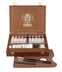 Schmincke MUSSINI дрвена кутија, 10 x 35 ml + бела 150 ml