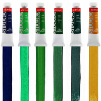 Сет 24 акрилни бои Phoenix Studio 24 x 12 ml со четки и палета