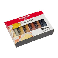 Сет акрилни бои AMSTERDAM dream and create Metallic 6 x 20 ml
