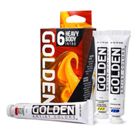 Сет акрилни бои GOLDEN Heavy Body Intro 6 x 22 ml