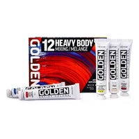 Сет акрилни бои GOLDEN Heavy Body Mixing 12 x 22 ml