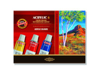 Сет акрилни бои KOH-I-NOOR - 6 x 16 ml