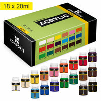 Сет акрилни бои Kompozit STANDART 18 x 20 ml