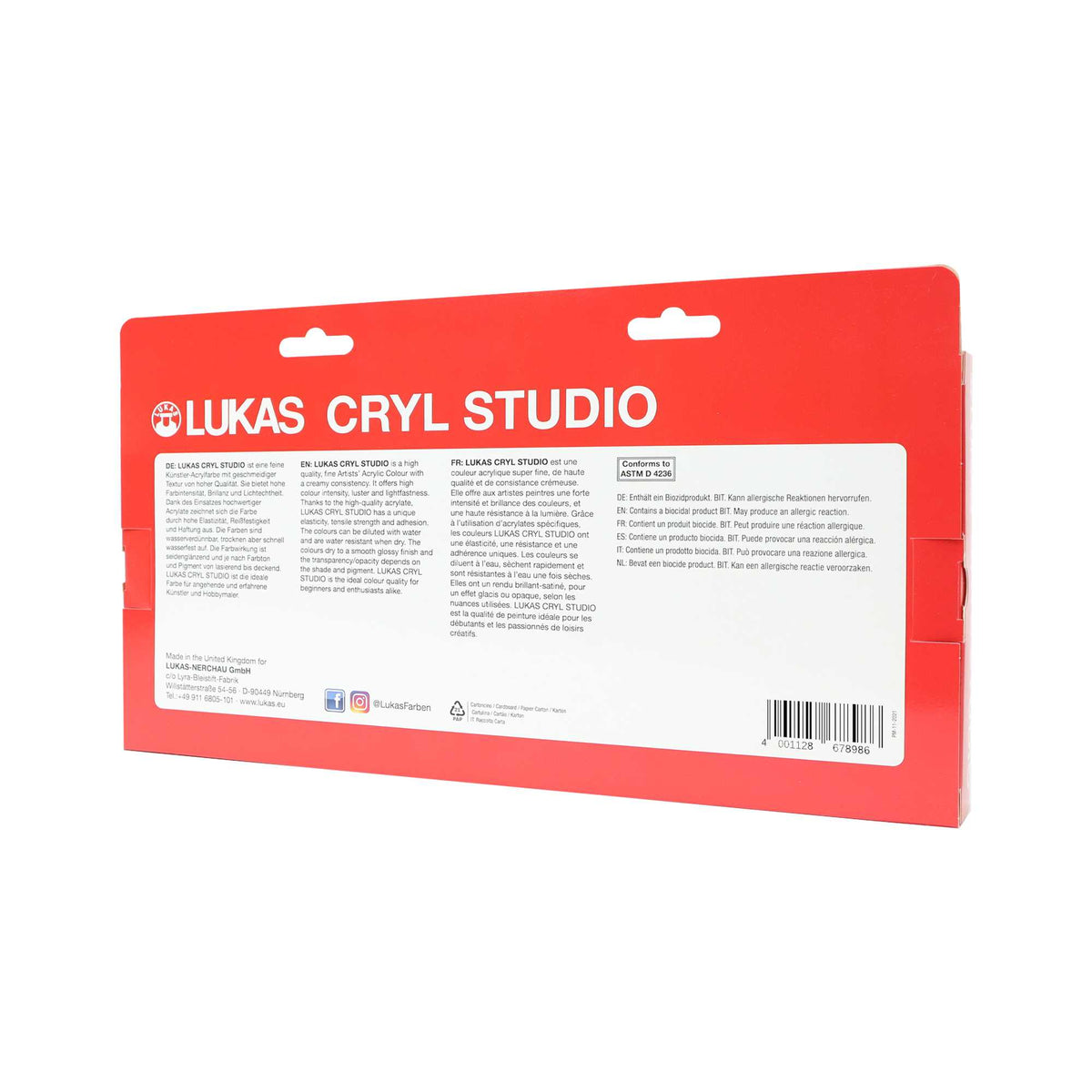 Сет акрилни бои LUKAS Cryl Studio 9 x 100 ml