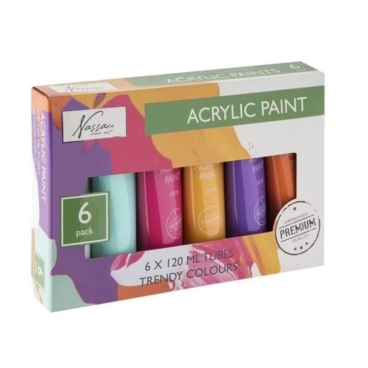 Сет акрилни бои Nassau 6x120ml TRENDY COLOURS