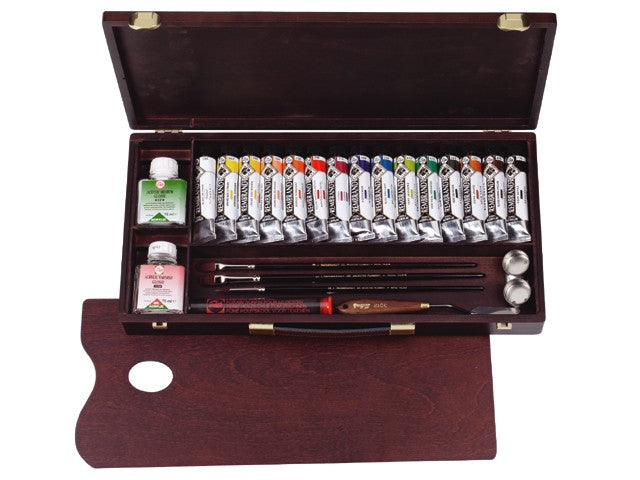 Сет акрилни бои Rembrandt Professional 15x40ml + прибор
