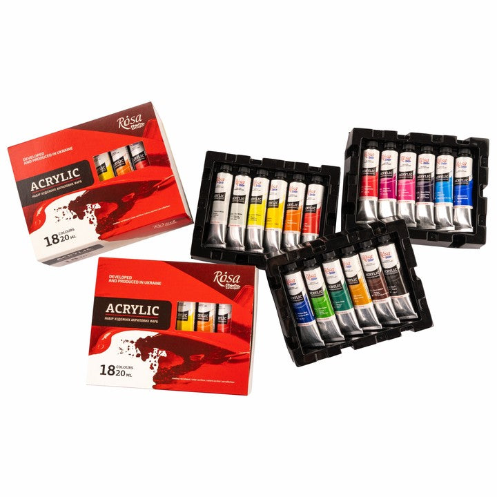 Сет акрилни бои ROSA STUDIO | 18x20 ml — слика 3