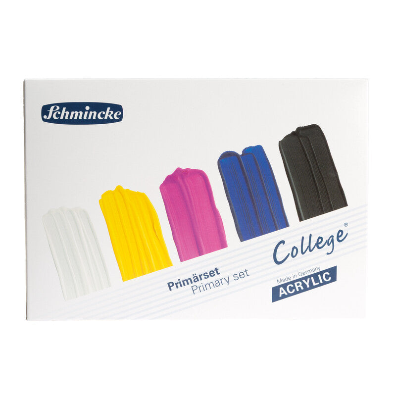 Сет акрилни бои Schmincke College Acrylic – 5 x 75 ml, основни бои