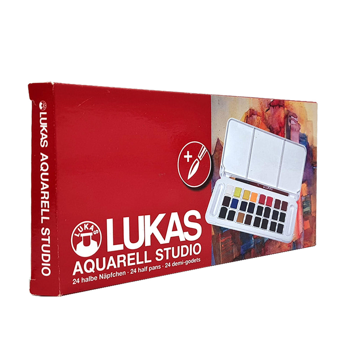 Сет акварелни бои LUKAS Studio во пластична кутија - 24 пар.