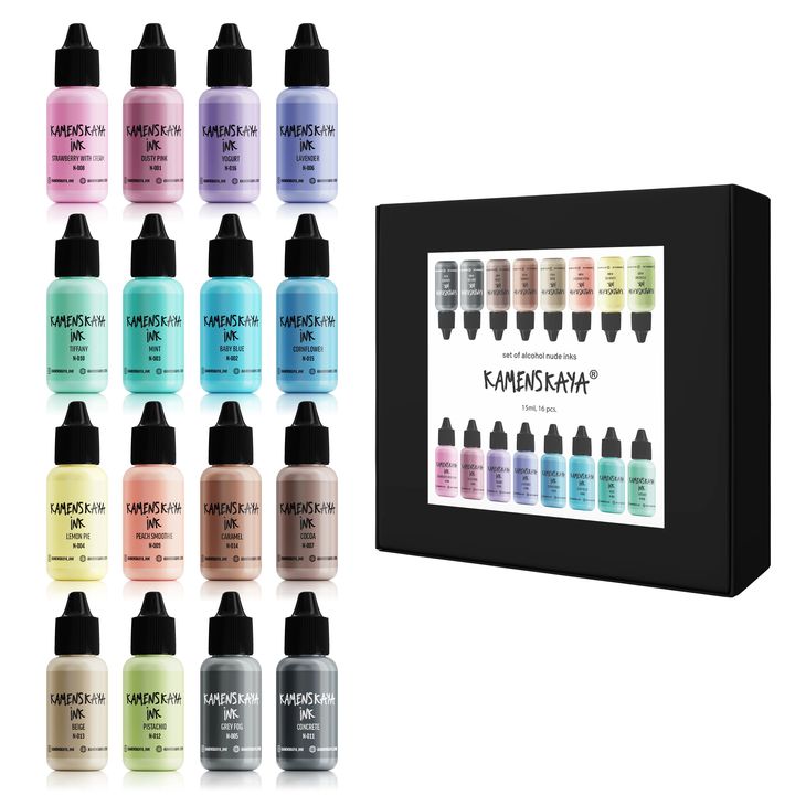 Сет алкохолни мастила NUDE KAMENSKAYA 16 x 15 ml - 1