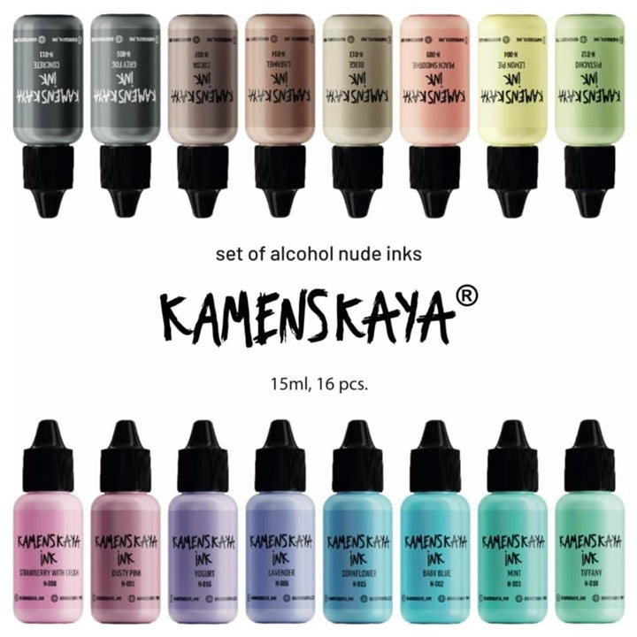 Сет алкохолни мастила NUDE KAMENSKAYA 16 x 15 ml - 2
