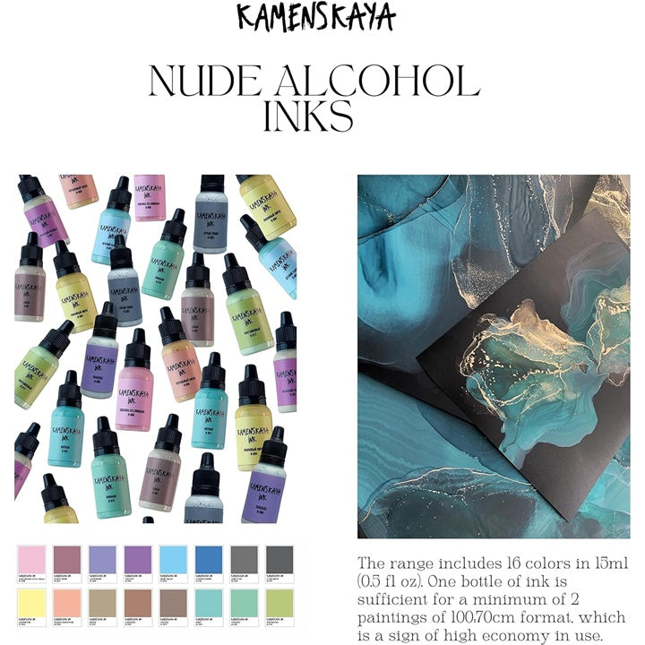Сет алкохолни мастила NUDE KAMENSKAYA 16 x 15 ml - 4
