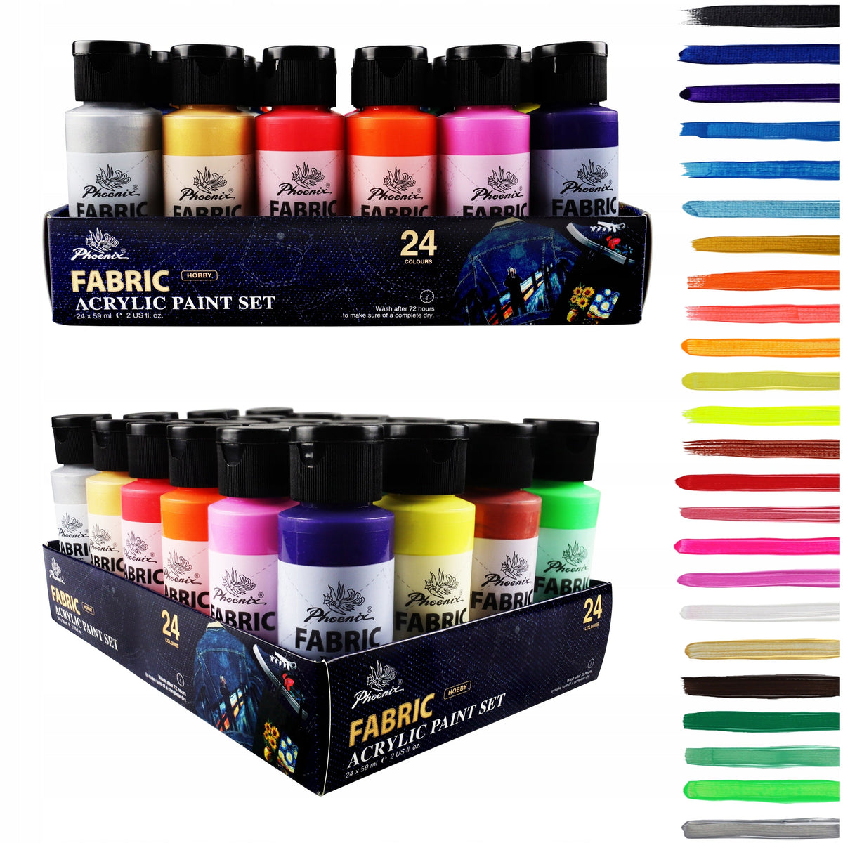 Сет бои за текстил Phoenix 12–24 x 59 ml