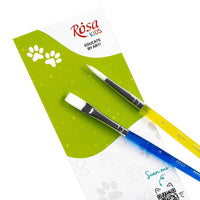 Сет четки ROSA Kids 2 парчиња синтетички | тркалезна бр. 6, рамна бр. 6 — слика 2