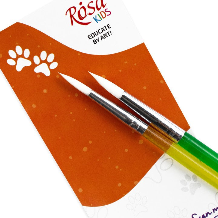 Сет четки ROSA Kids 2 парчиња синтетички | тркалезни бр. 6, 8 — слика 2