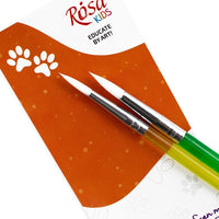 Сет четки ROSA Kids 2 парчиња синтетички | тркалезни бр. 6, 8 — слика 2