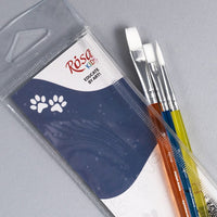Сет четки ROSA Kids 3 парчиња синтетички | тркалезна бр. 6, рамни бр. 6, 10 — слика 4