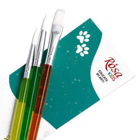 Сет четки ROSA Kids 3 парчиња синтетички | тркалезни бр. 6, 8, рамна бр. 10 — слика 2
