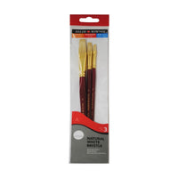 Сет четки за масло DALER ROWNEY Simply – свински влакна, 3 пар., големина 1