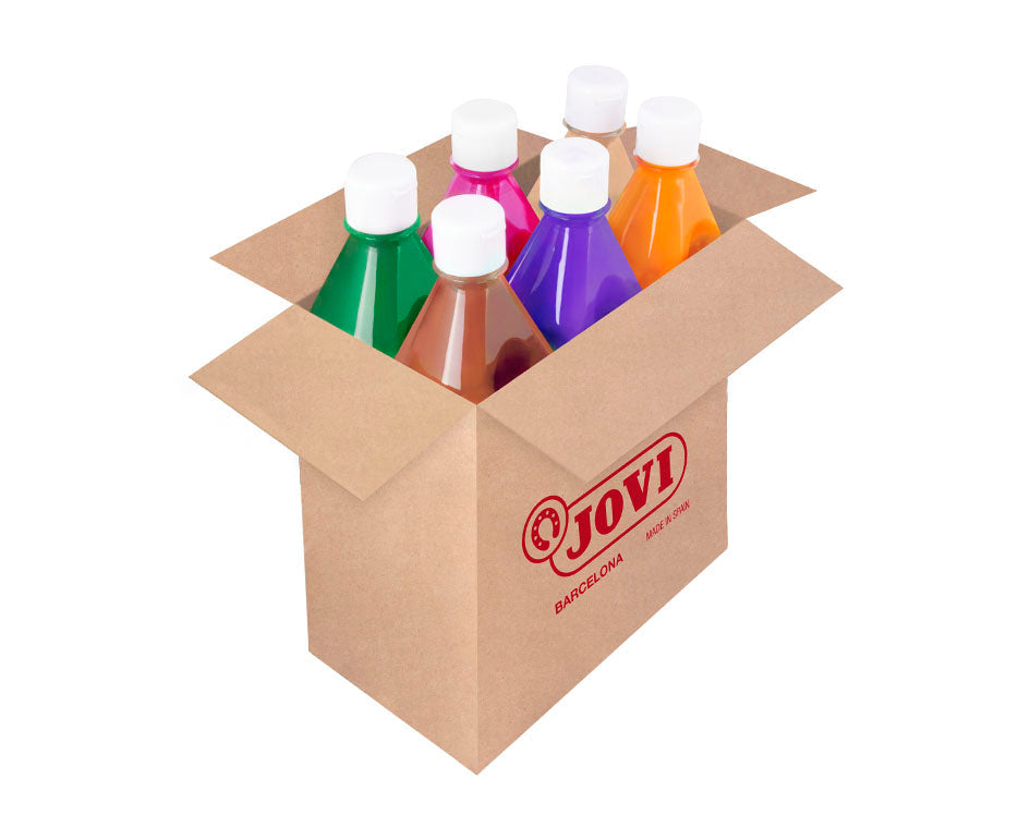 Сет детски бои JOVI Premium течна темпера 6 x 500 ml – варијанта B