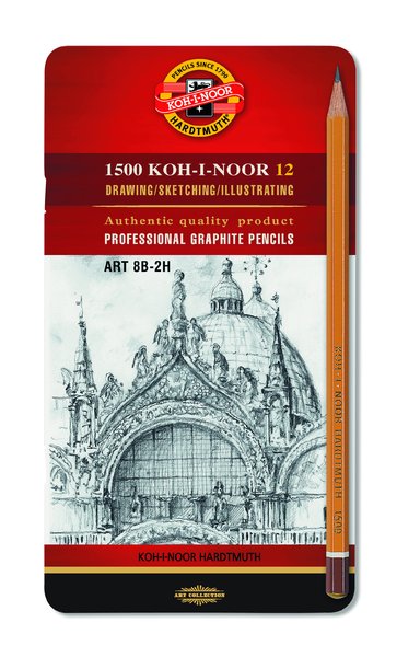 Сет графитни моливи ART KOH-I-NOOR - 12 делен сет