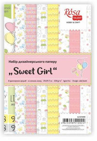 Сет хартии за скрапбукинг Sweet Girl 21 x 29.7 cm - 2