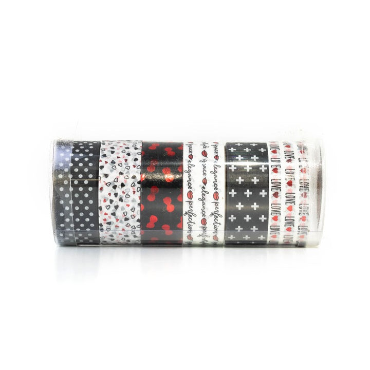 Сет ленти за washi 6 x 2,5 m - црна