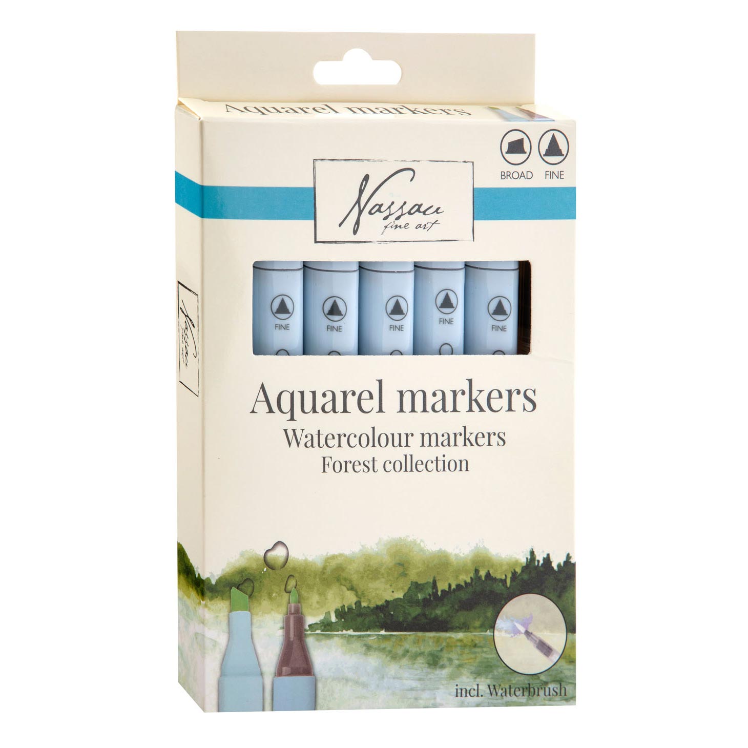 Сет маркери акварел Nassau Forest Collection - 7 парчиња