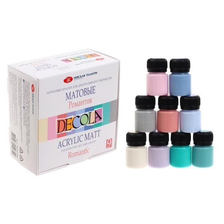 Сет мат акрилни бои Decola 9x20 ml - 2