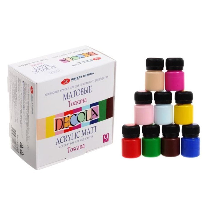 Сет мат акрилни бои Decola 9x20 ml - 3