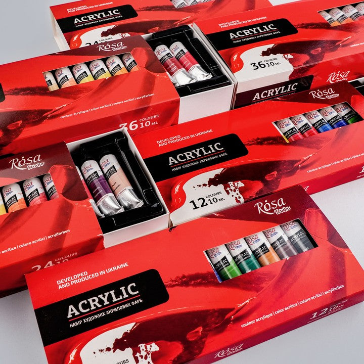 Сет на акрилни бои ROSA STUDIO | 12x10 ml — слика 5