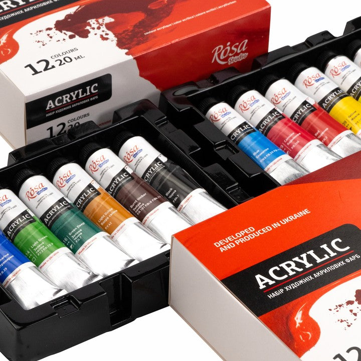 Сет на акрилни бои ROSA STUDIO | 12x20 ml — слика 5